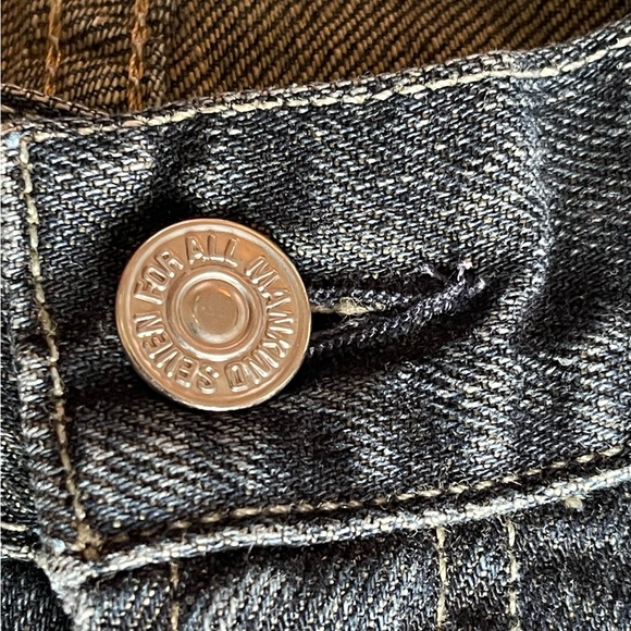 7 FOR ALL MANKIND MEDIUM WASH DISTRESSED BOOTCUT SZ 32 - Picture 9 of 10